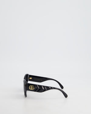 Gucci Black Oversized Square Urban GG Logo Sunglasses