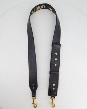 Christian Dior Navy J'Adior Leather Strap with Antique Gold Hardware