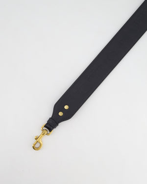 Christian Dior Navy J'Adior Leather Strap with Antique Gold Hardware