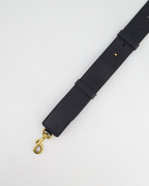 Christian Dior Navy J'Adior Leather Strap with Antique Gold Hardware