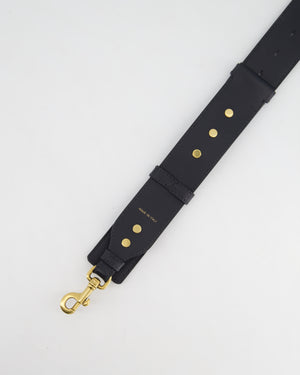 Christian Dior Navy J'Adior Leather Strap with Antique Gold Hardware