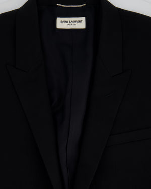 Saint Laurent Black Menswear Suit Single Button Blazer FR 52 (UK 42)