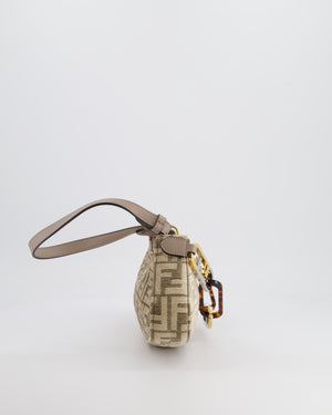 Fendi Brown O'Lock Swing FF Logo Shoulder Bag with Charms Details