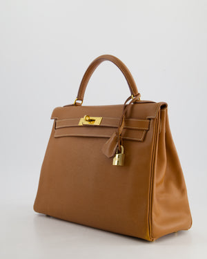 *FIRE PRICE* Hermès Vintage Kelly 32 in Gold Epsom Leather with Gold Hardware