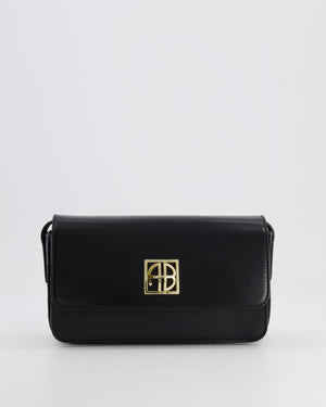 Anine Bing Black Leather Elly Bag with Gold Hardware RRP £670