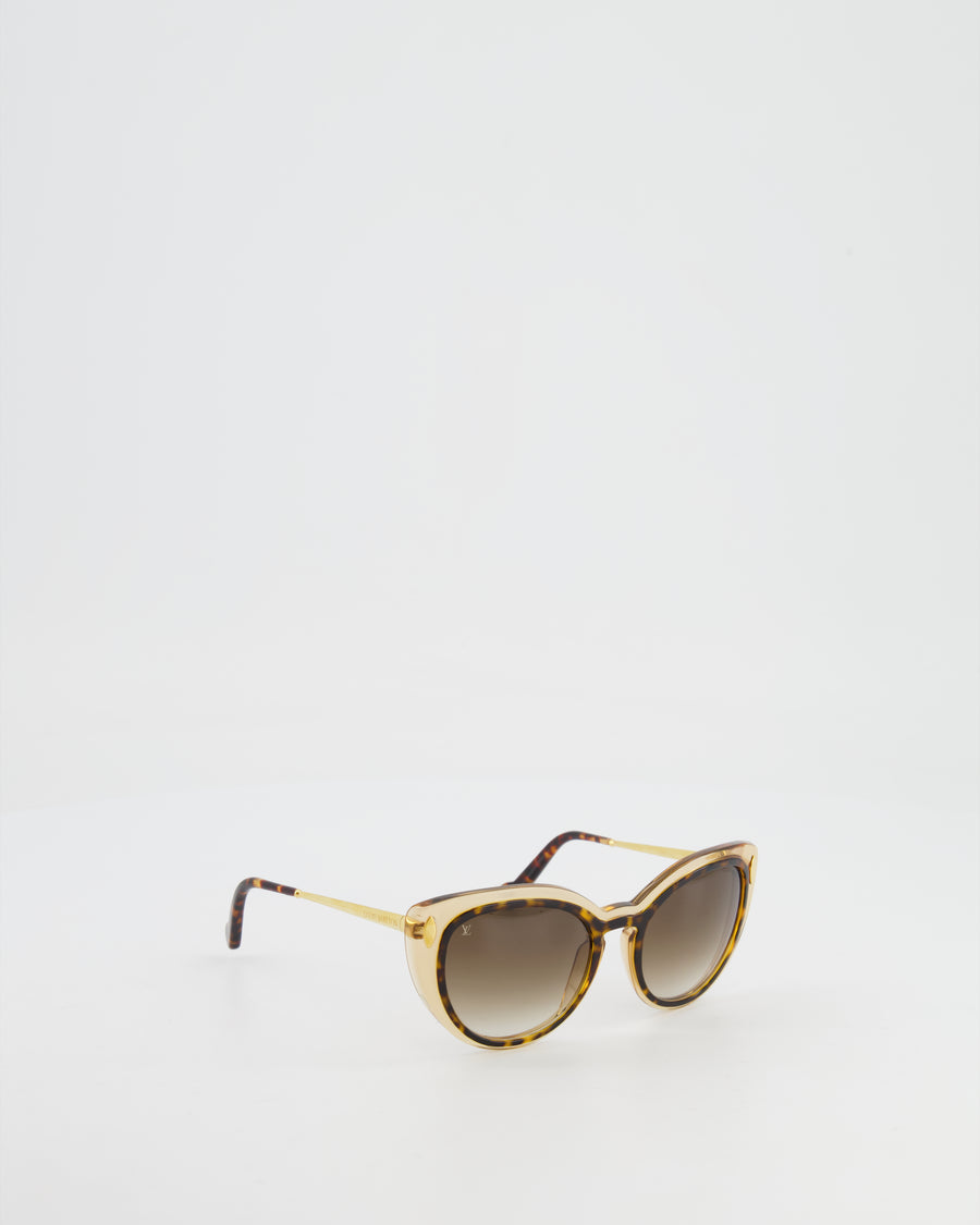 Louis Vuitton Brown Tortoiseshell and Clear Edges Sunglasses