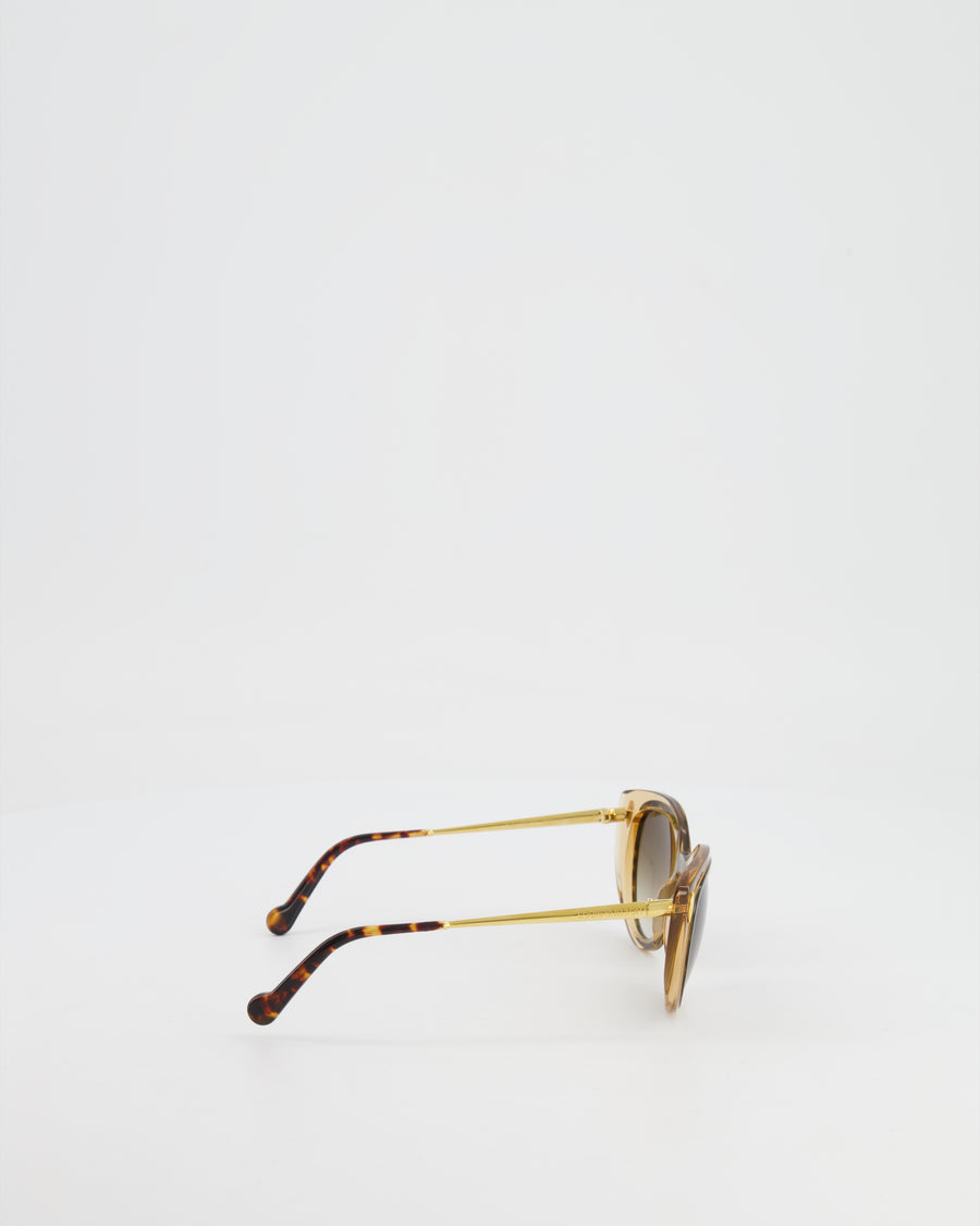 Louis Vuitton Brown Tortoiseshell and Clear Edges Sunglasses