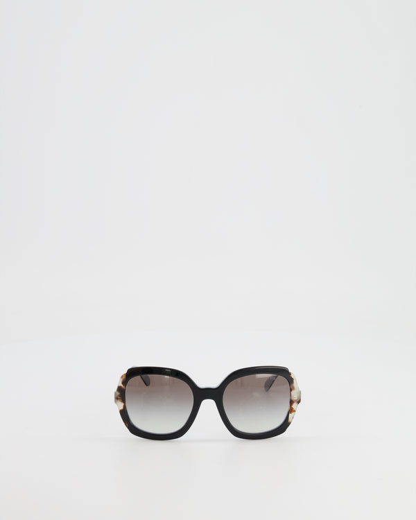 Prada Black with Baby Blue Interior Oversized Sunglasses