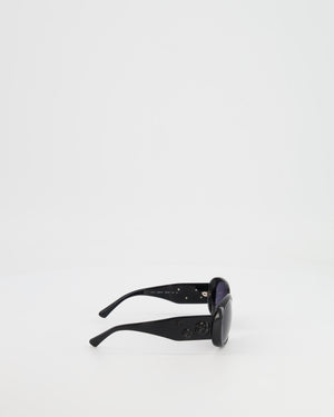 Chanel Black Sunglasses with CC and Camelia Details