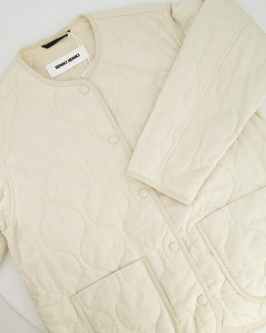 Ienki Ienki Cream Padded Lightweight Jacket Size S (UK 8) RRP £1,050