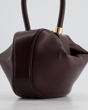 Gabriella Hearst Demi Bag In Bordeaux Lambskin Leather With Rose Gold Hardware