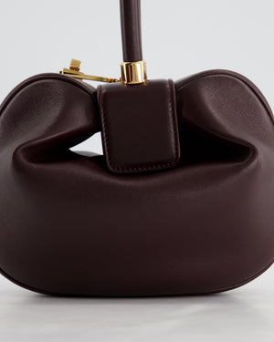 Gabriella Hearst Demi Bag In Bordeaux Lambskin Leather With Rose Gold Hardware