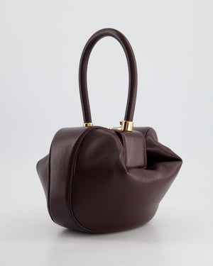 Gabriella Hearst Demi Bag In Bordeaux Lambskin Leather With Rose Gold Hardware