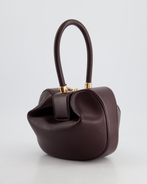 Gabriella Hearst Demi Bag In Bordeaux Lambskin Leather With Rose Gold Hardware