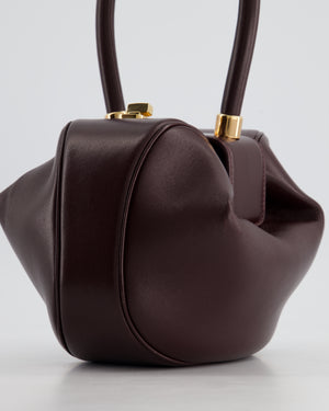 Gabriella Hearst Demi Bag In Bordeaux Lambskin Leather With Rose Gold Hardware