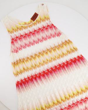 Missoni Pink, Yellow, White Cardigan and Sleeveless Top Set Size IT 40 (UK 8)