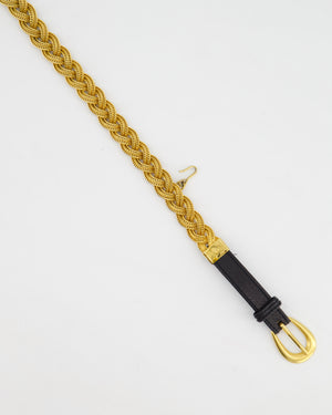 Chanel 98/P Vintage Gold Rope Belt with Medallion Chain Detail