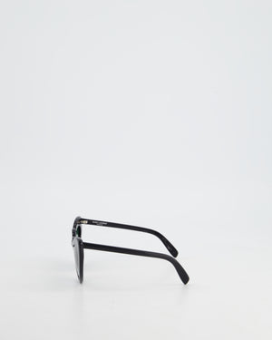 Saint Laurent Black Lou Lou Heart Shaped Sunglasses