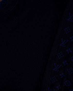 Louis Vuitton Menswear Navy Monogram Long Sleeve Jumper Size FR 54 (UK 44)