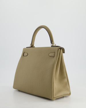 Hermès Kelly Retourne Bag 28cm in Beige Marfa Clemence Leather with Palladium Hardware