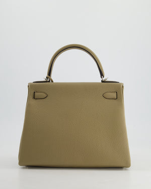 Hermès Kelly Retourne Bag 28cm in Beige Marfa Clemence Leather with Palladium Hardware