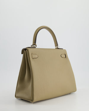 Hermès Kelly Retourne Bag 28cm in Beige Marfa Clemence Leather with Palladium Hardware