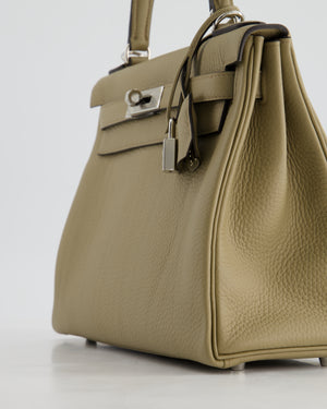 Hermès Kelly Retourne Bag 28cm in Beige Marfa Clemence Leather with Palladium Hardware