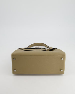 Hermès Kelly Retourne Bag 28cm in Beige Marfa Clemence Leather with Palladium Hardware