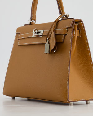 Hermès Kelly Sellier 25cm in Gold Epsom Leather with Palladium Hardware