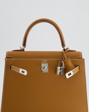 Hermès Kelly Sellier 25cm in Gold Epsom Leather with Palladium Hardware