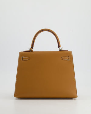 Hermès Kelly Sellier 25cm in Gold Epsom Leather with Palladium Hardware