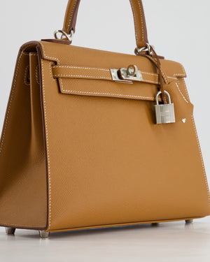 Hermès Kelly Sellier 25cm in Gold Epsom Leather with Palladium Hardware