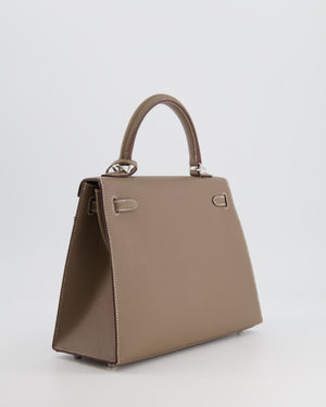 *HOLY GRAIL* Hermès Kelly Sellier 25cm Bag in Etoupe Epsom Leather with Palladium Hardware