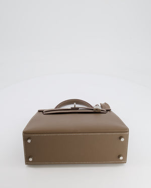 *HOLY GRAIL* Hermès Kelly Sellier 25cm Bag in Etoupe Epsom Leather with Palladium Hardware