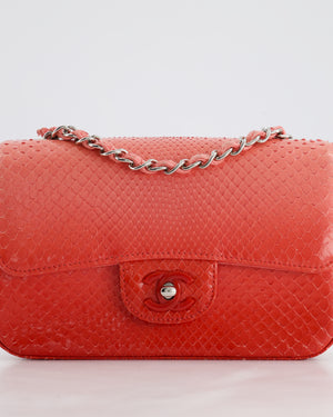 Chanel Pink Ombre Mini Rectangular Bag in Python with Silver Pink Hardware