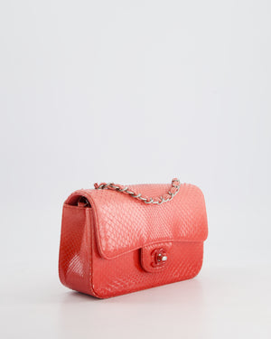 Chanel Pink Ombre Mini Rectangular Bag in Python with Silver Pink Hardware