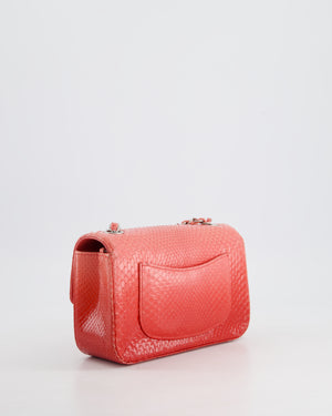 Chanel Pink Ombre Mini Rectangular Bag in Python with Silver Pink Hardware