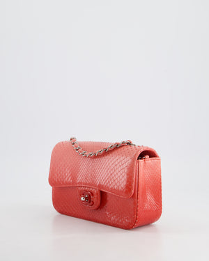 Chanel Pink Ombre Mini Rectangular Bag in Python with Silver Pink Hardware