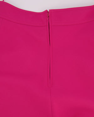 Gucci Hot Pink Silk Short-Sleeve Shirt and Midi Skirt Set Size IT 44 (UK 12)