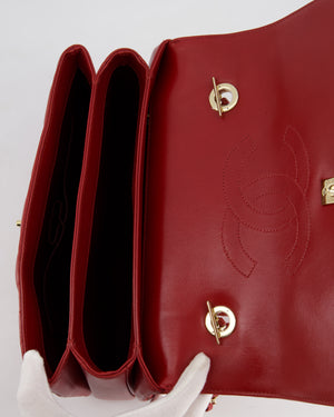 Chanel Burgundy Trendy CC Flap Bag in Quilted Lambskin Leather with Gold Hardware