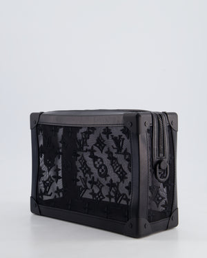 Louis Vuitton Black Mesh Monogram Trunk Bag With Black Hardware