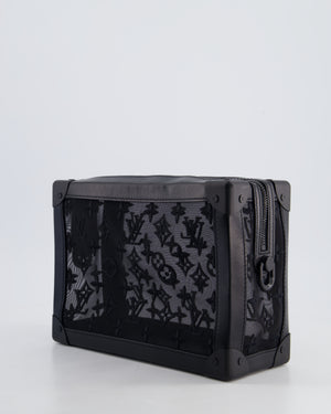 Louis Vuitton Black Mesh Monogram Trunk Bag With Black Hardware