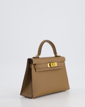 *HOT* Hermès Mini Kelly 20cm Bag in Alezan Epsom Leather with Gold Hardware