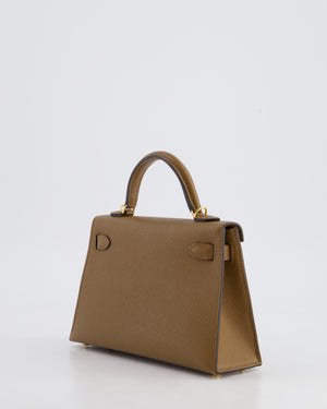 *HOT* Hermès Mini Kelly 20cm Bag in Alezan Epsom Leather with Gold Hardware