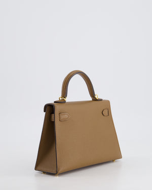 *HOT* Hermès Mini Kelly 20cm Bag in Alezan Epsom Leather with Gold Hardware