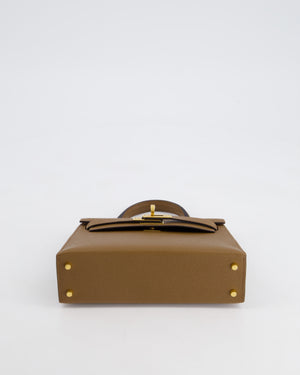 *HOT* Hermès Mini Kelly 20cm Bag in Alezan Epsom Leather with Gold Hardware