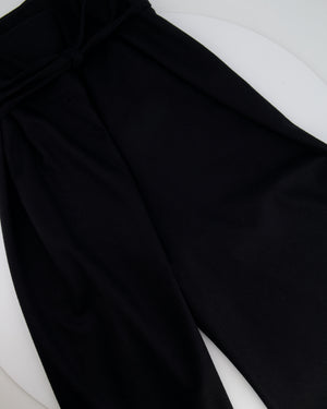 The Row Black Wide Leg Wrap-Around Oversized Culottes Trousers Size XS/S (UK 6/8)