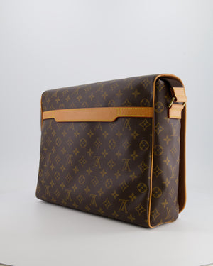 Louis Vuitton Brown Monogram Messenger Bag with Canvas Strap and Gold Hardware RRP £1,720