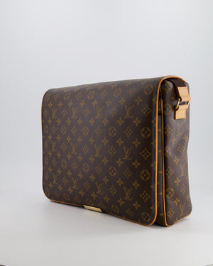 Louis Vuitton Brown Monogram Messenger Bag with Canvas Strap and Gold Hardware RRP £1,720