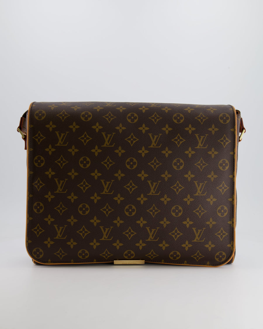 Louis Vuitton Brown Monogram Messenger Bag with Canvas Strap and Gold Hardware RRP £1,720